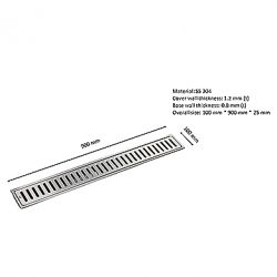 PSS0044 Floor Drain, 10 * 90 cm